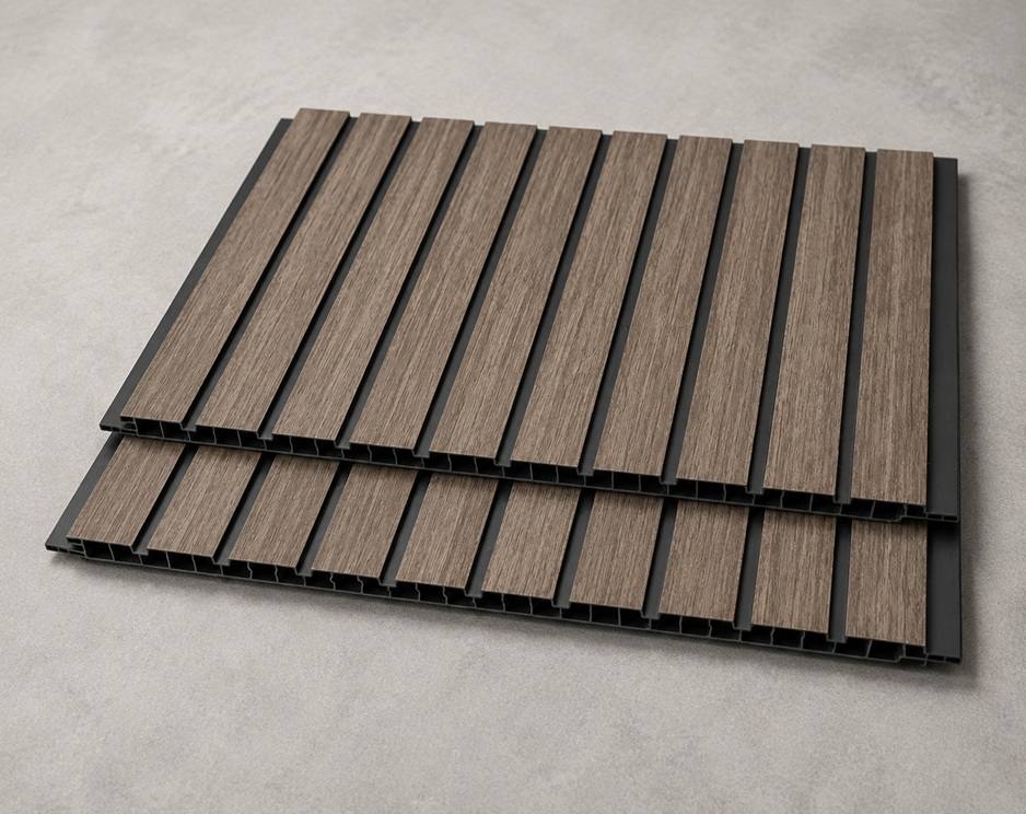 300 x 8.5 mm Slatted laminated PVC ceiling panel by Home Plus Materials