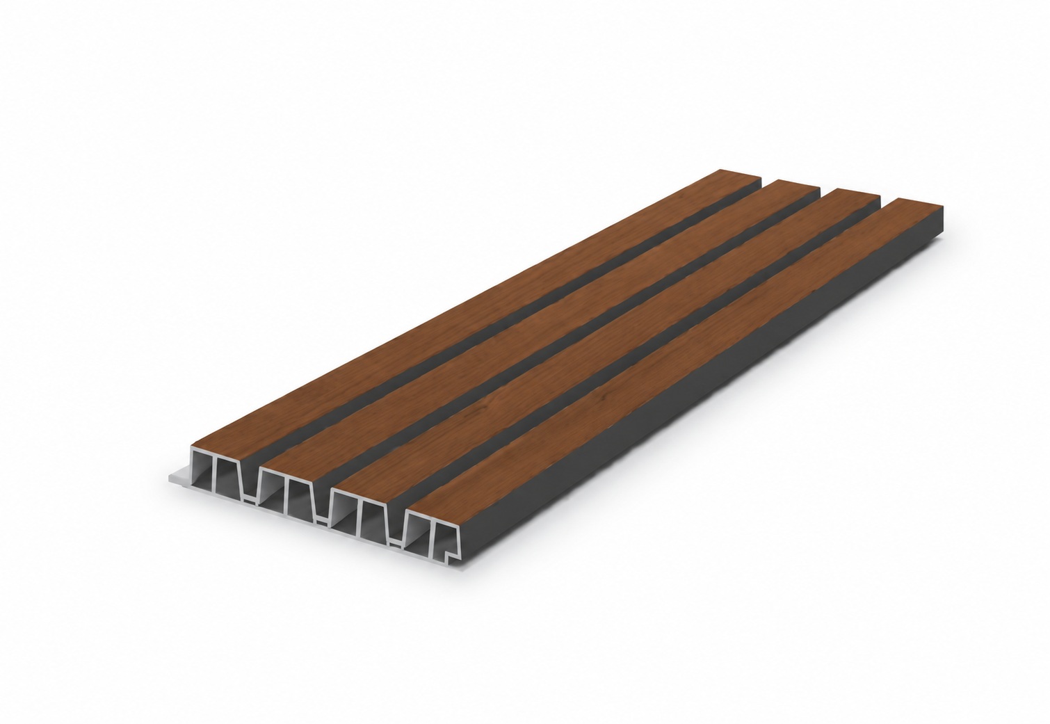 Louver 175 Dual Line PVC panel profile and surface