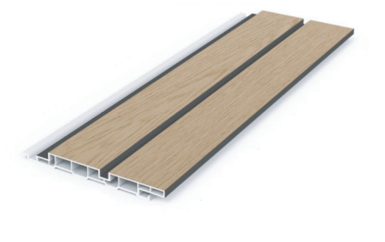 Single Lap Dual Line PVC panel profile and surface